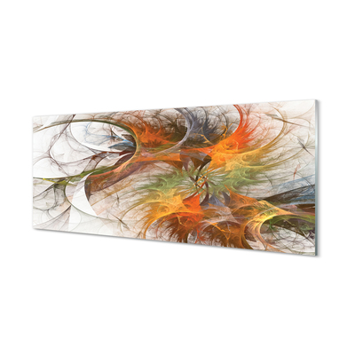 Panel szklany do Kuchni Geometryczna Gra Kolorów