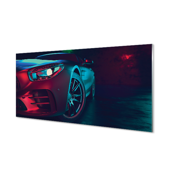 Panel szklany do Kuchni Światła Samochodowe