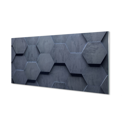 Szklany Panel Kamień beton plastry