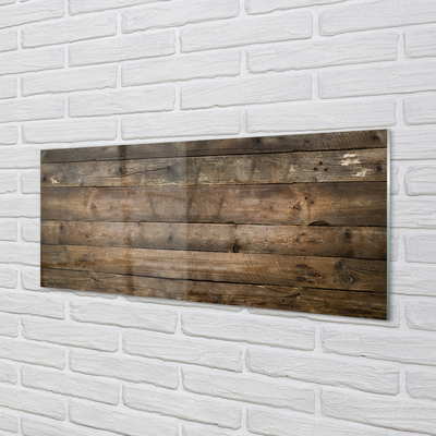 Szklany Panel Drewno deski ściana