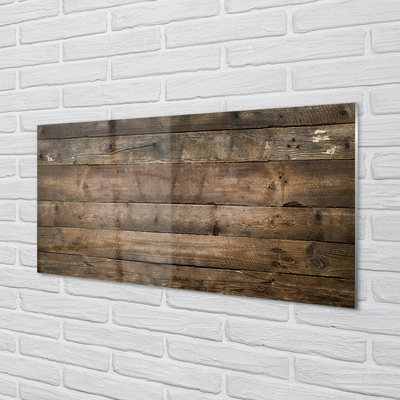 Szklany Panel Drewno deski ściana