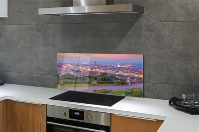 Panel szklany do Kuchni Panorama nad Włoską Rzeką