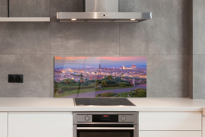 Panel szklany do Kuchni Panorama nad Włoską Rzeką