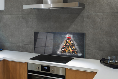 Szkło Ozdobne do Kuchni Bożonarodzeniowe Drzewko