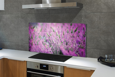 Szkło do Kuchni na Ścianę Fioletowy Dywan Wrzosowisk