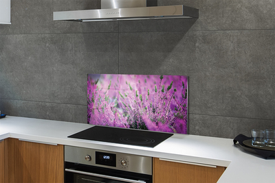 Szkło do Kuchni na Ścianę Fioletowy Dywan Wrzosowisk