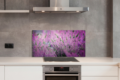 Szkło do Kuchni na Ścianę Fioletowy Dywan Wrzosowisk