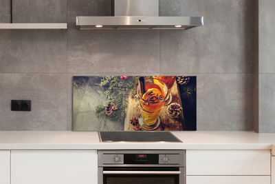 Szklany Panel Herbata z Goździkami i Owocami