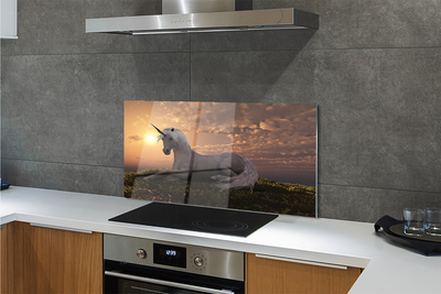 Szkło Ozdobne do Kuchni Jednorożec w Górach o Zachodzie