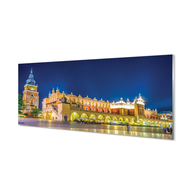 Panel Szklany Nocne Sukiennice w Krakowie