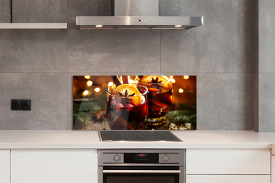 Szklany Panel Zimowa Herbata z Cynamonem