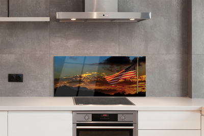 Panel szklany do Kuchni Amerykański Sztandar