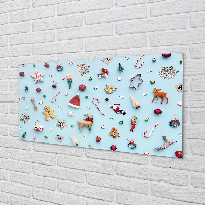 Szklany Panel Słodkie Świąteczne Dekoracje