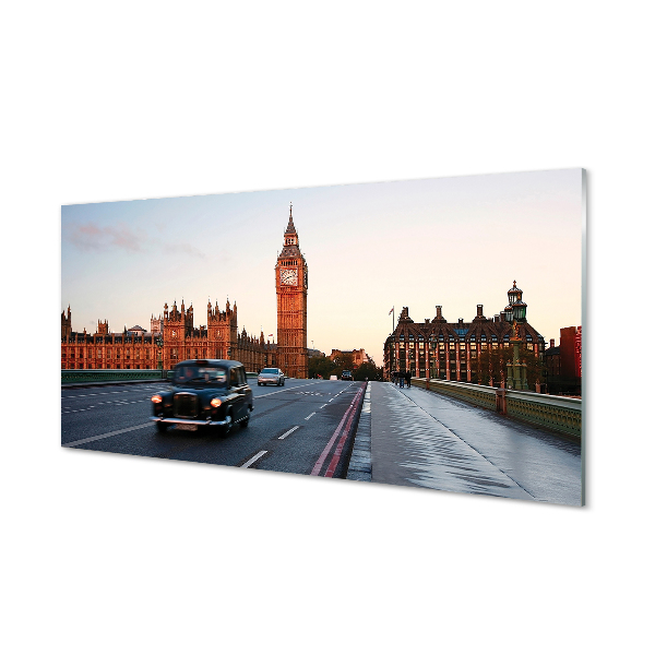 Panel szklany do Kuchni Samochody na Miejskiej Ulicy