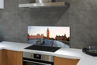 Panel szklany do Kuchni Samochody na Miejskiej Ulicy