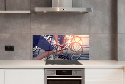 Szklany Panel Grupa Rowerzystów