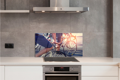 Szklany Panel Grupa Rowerzystów