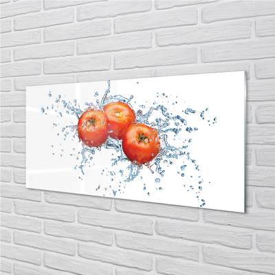 Szklany Panel Pomidory woda