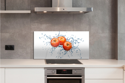 Panel nad Blat Kuchenny Pomidory w Kroplach Wody