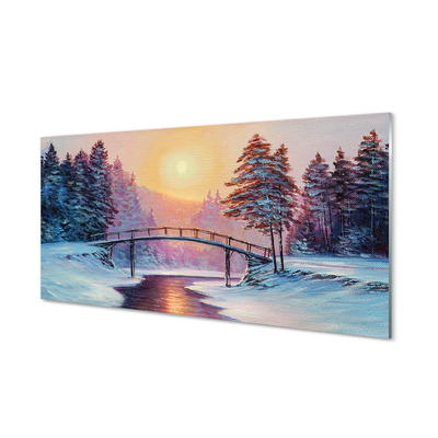 Panel nad Blat Kuchenny Zimowy Las o Poranku