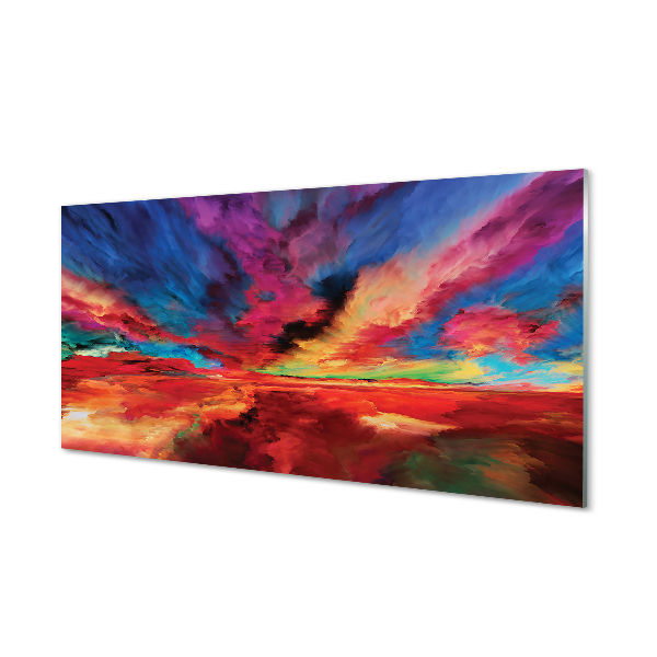 Panel szklany do Kuchni Dynamiczna Kompozycja Barw