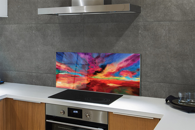 Panel szklany do Kuchni Dynamiczna Kompozycja Barw