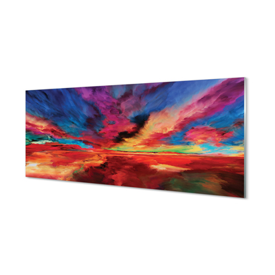 Panel szklany do Kuchni Dynamiczna Kompozycja Barw