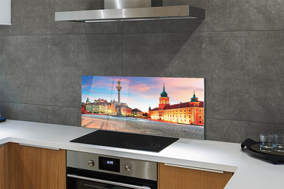 Panel Szklany Świt nad Warszawskim Starym Miastem