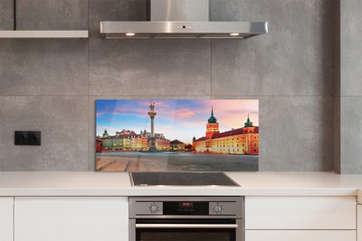 Panel Szklany Świt nad Warszawskim Starym Miastem