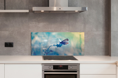Panel Kuchenny Szklany Delikatność Barwnego Motyla