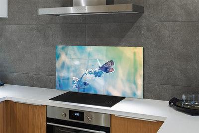 Panel Kuchenny Szklany Delikatność Barwnego Motyla