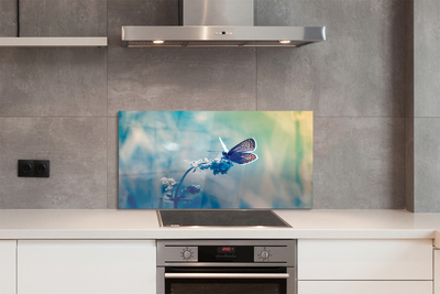 Panel Kuchenny Szklany Delikatność Barwnego Motyla