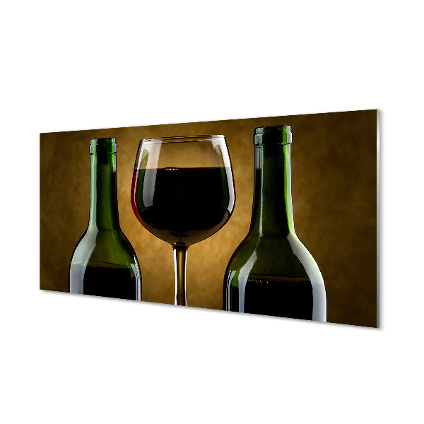Szklany Panel Kieliszek 2 butelki wina