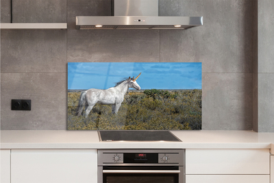 Szkło do Kuchni na Ścianę Jednorożec na Magicznej Polanie