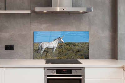 Szkło do Kuchni na Ścianę Jednorożec na Magicznej Polanie