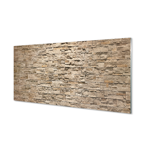 Szklany Panel Kompozycja Cegły i Kamienia