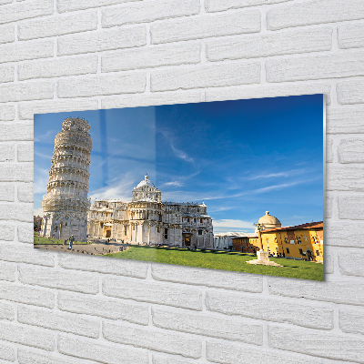 Panel Szklany Włochy Krzywa wieża katedra