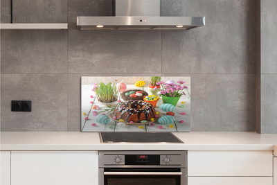 Szkło do Kuchni na Ścianę Wielkanocne Ciasto i Pisanki