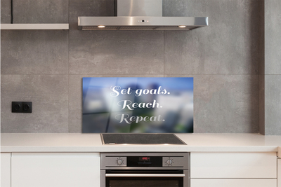 Szklany Panel Klasyczny Biały Napis