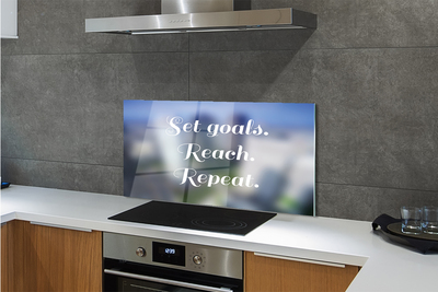 Szklany Panel Klasyczny Biały Napis