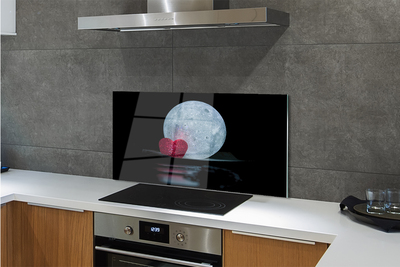 Szklany Panel Księżyc w Kształcie Serca