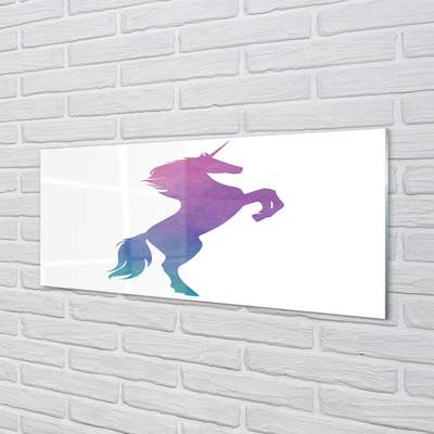 Szkło do Kuchni na Ścianę Ilustracja Baśniowego Jednorożca