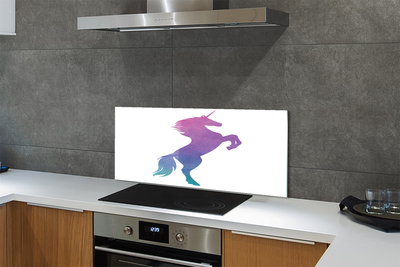 Szkło do Kuchni na Ścianę Ilustracja Baśniowego Jednorożca