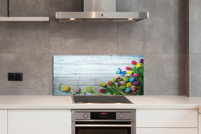 Szkło do Kuchni na Ścianę Wiosenne Jajka z Motylem