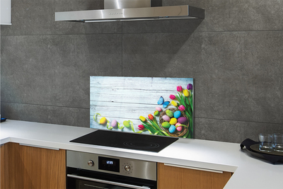 Szkło do Kuchni na Ścianę Wiosenne Jajka z Motylem