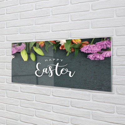 Szkło do Kuchni na Ścianę Wielkanocna Kompozycja Kwiatowa