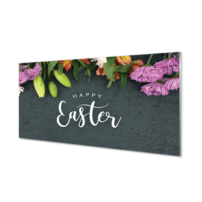 Szkło do Kuchni na Ścianę Wielkanocna Kompozycja Kwiatowa