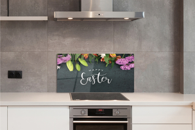 Szkło do Kuchni na Ścianę Wielkanocna Kompozycja Kwiatowa