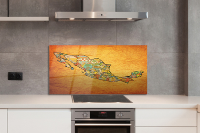 Panel nad Blat Kuchenny Kolorowa Mapa Kontynentów