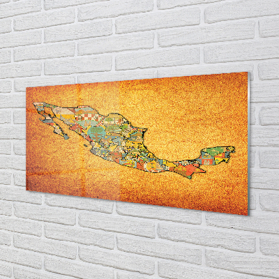 Panel nad Blat Kuchenny Kolorowa Mapa Kontynentów